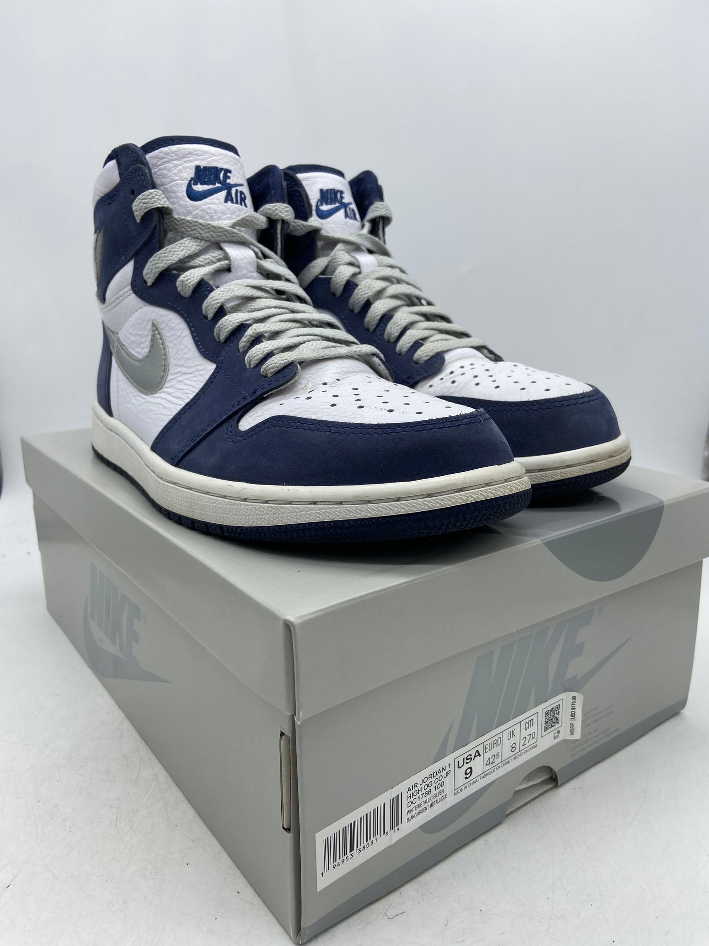 Preowned Jordan 1 High "Co.jp Midnight Navy" DC1788-100 Sz 9M/10.5W