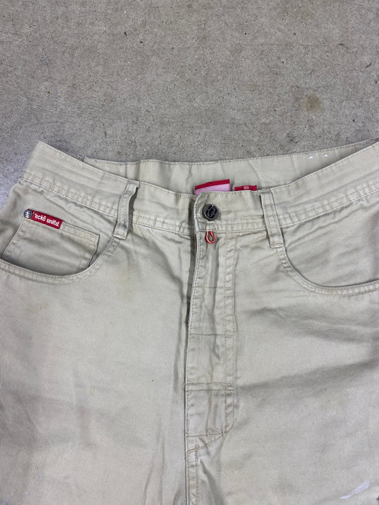 Y2K Ecko Unltd Khaki Cargo Shorts Sz 32"