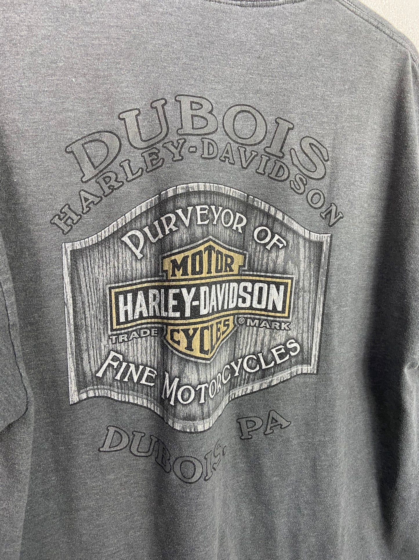 Harley Davidson Dubois PA Faded Tee Sz XL