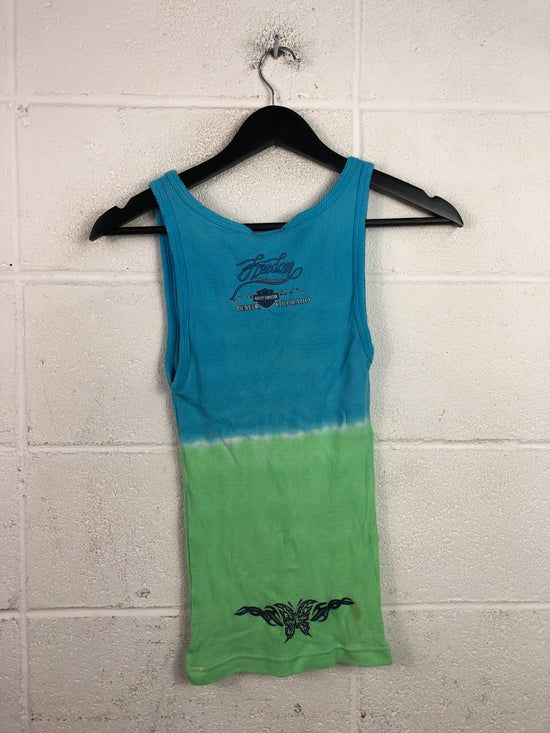 VTG Harley Davidson Tye Dye Tank Top Sz Womens L
