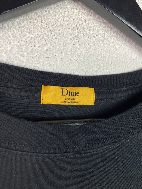 Dime Purple/Gray Spellout Tee Sz L