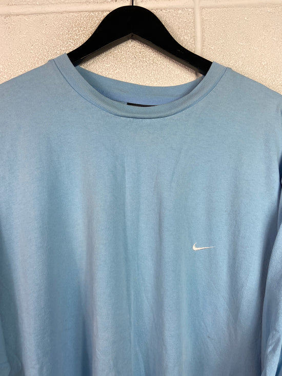 VTG Nike Baby Blue Mini Check Tee Sz 3XL