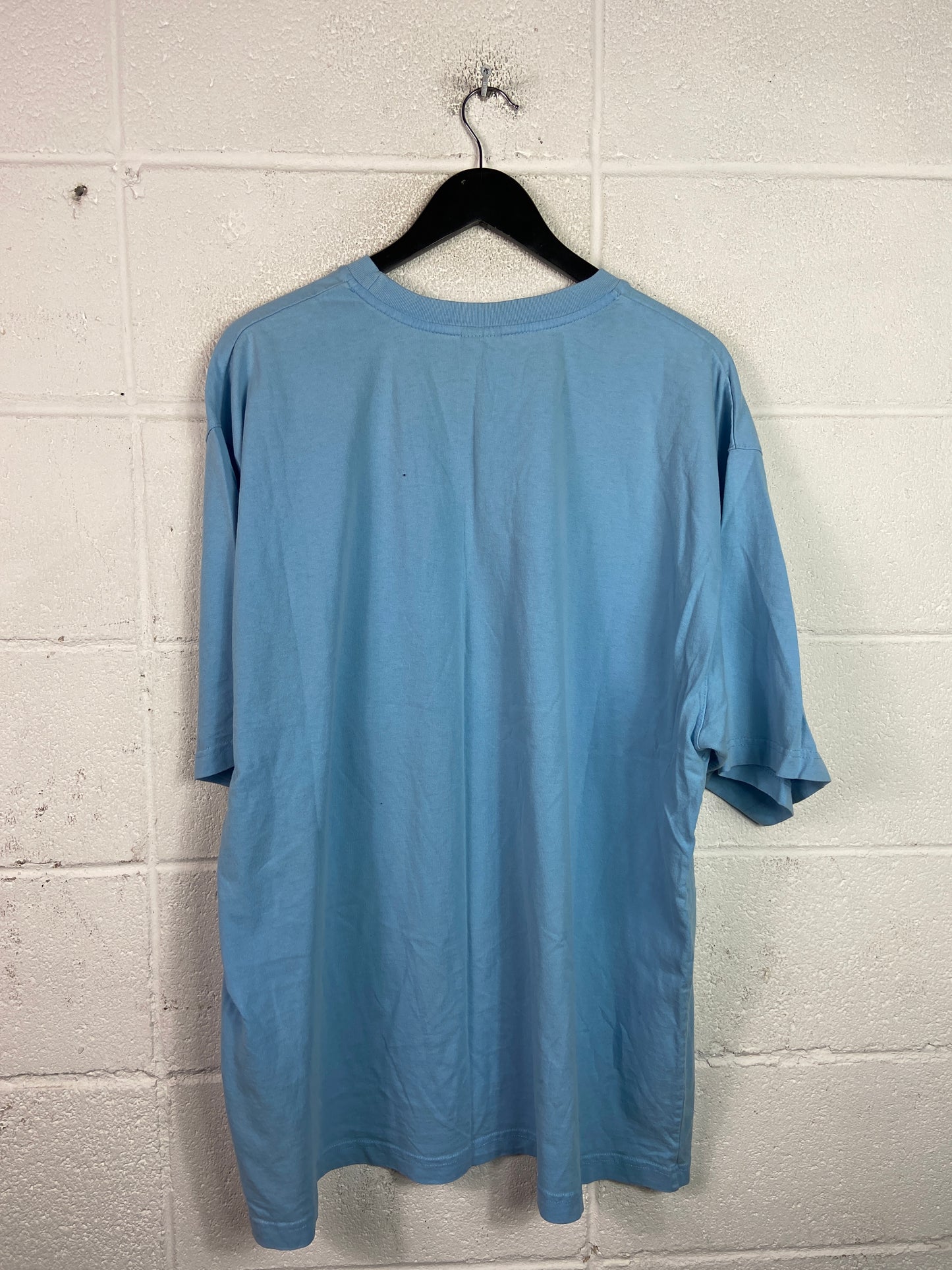 VTG Nike Baby Blue Mini Check Tee Sz 3XL