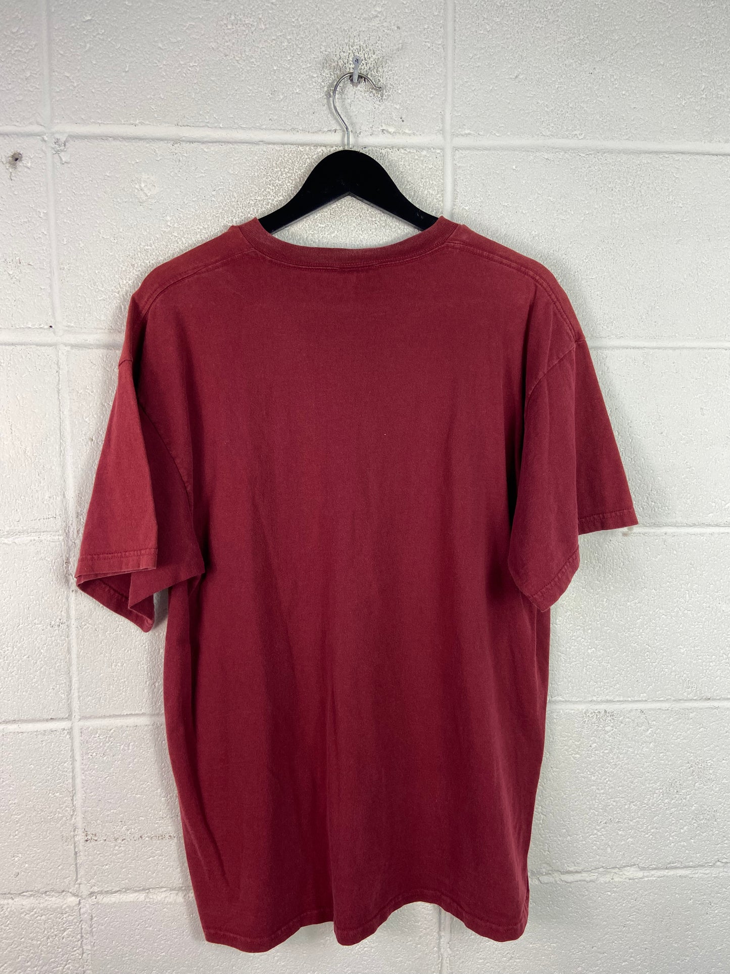 VTG Nike Swoosh Burgundy Logo Tee Sz L/XL