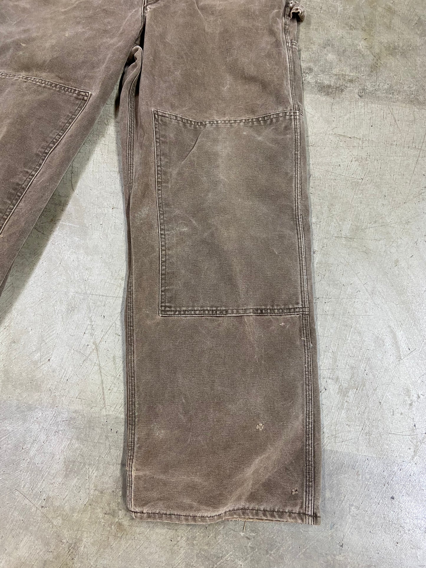 Preowned Heavily Faded Carhartt Brown Overalls Sz 40 Waist