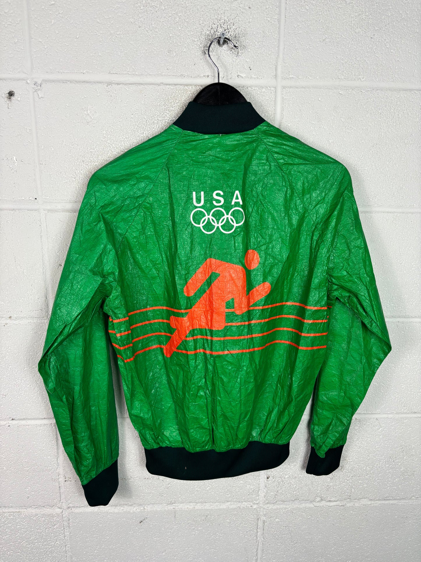 VTG Levi's DS 1980 Olympics Tyvek Green Jacket Sz S