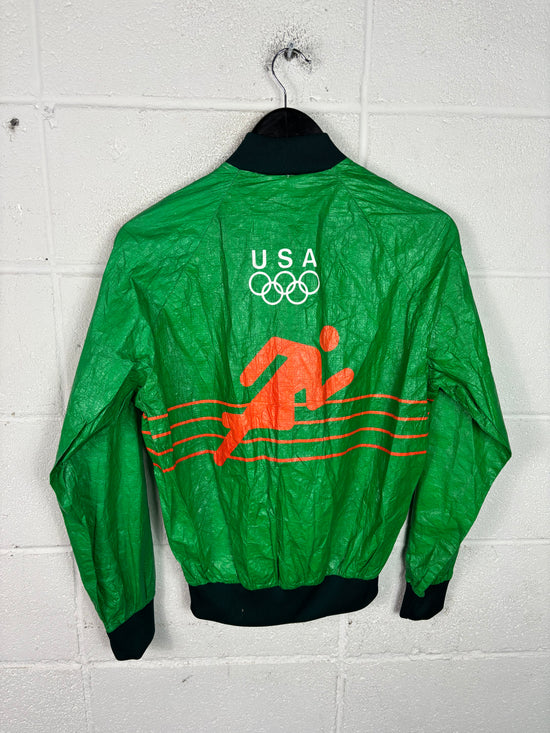 VTG Levi's DS 1980 Olympics Tyvek Green Jacket Sz S