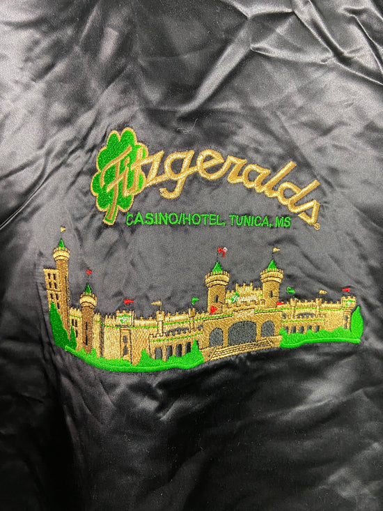 VTG Fitzgerald's Casino Reversible Bomber Sz L