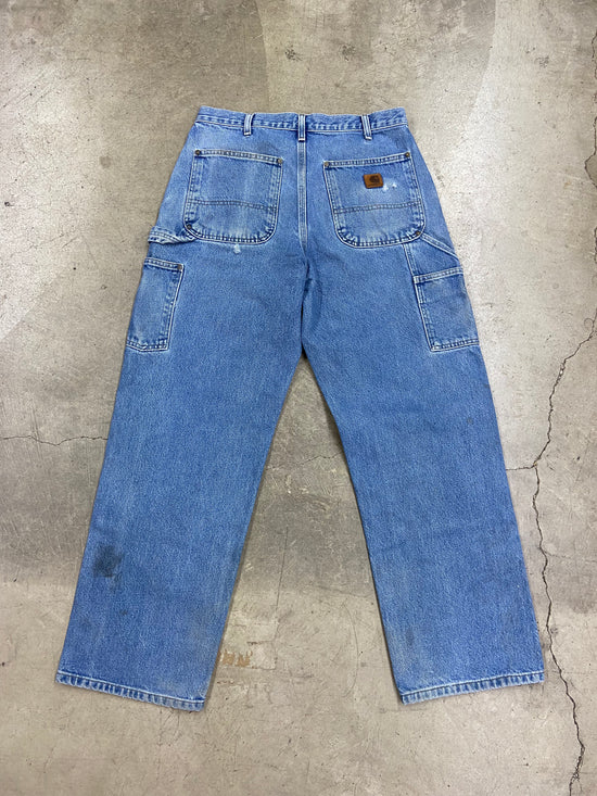 VTG Carhartt Double Knee Denim Jeans Sz 32x30