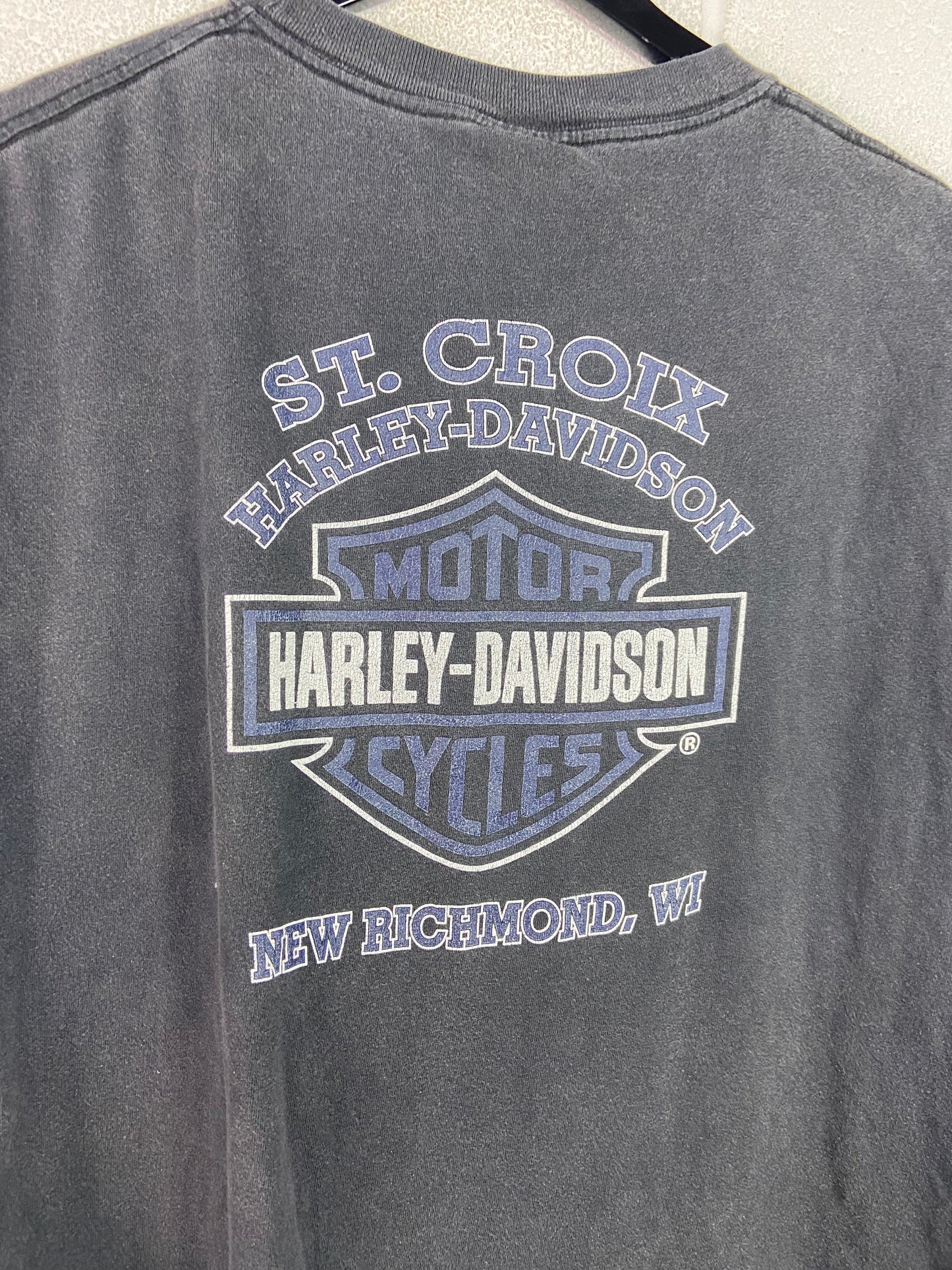 VTG Harley Davidson St Croix Cut Off Tee Sz XL