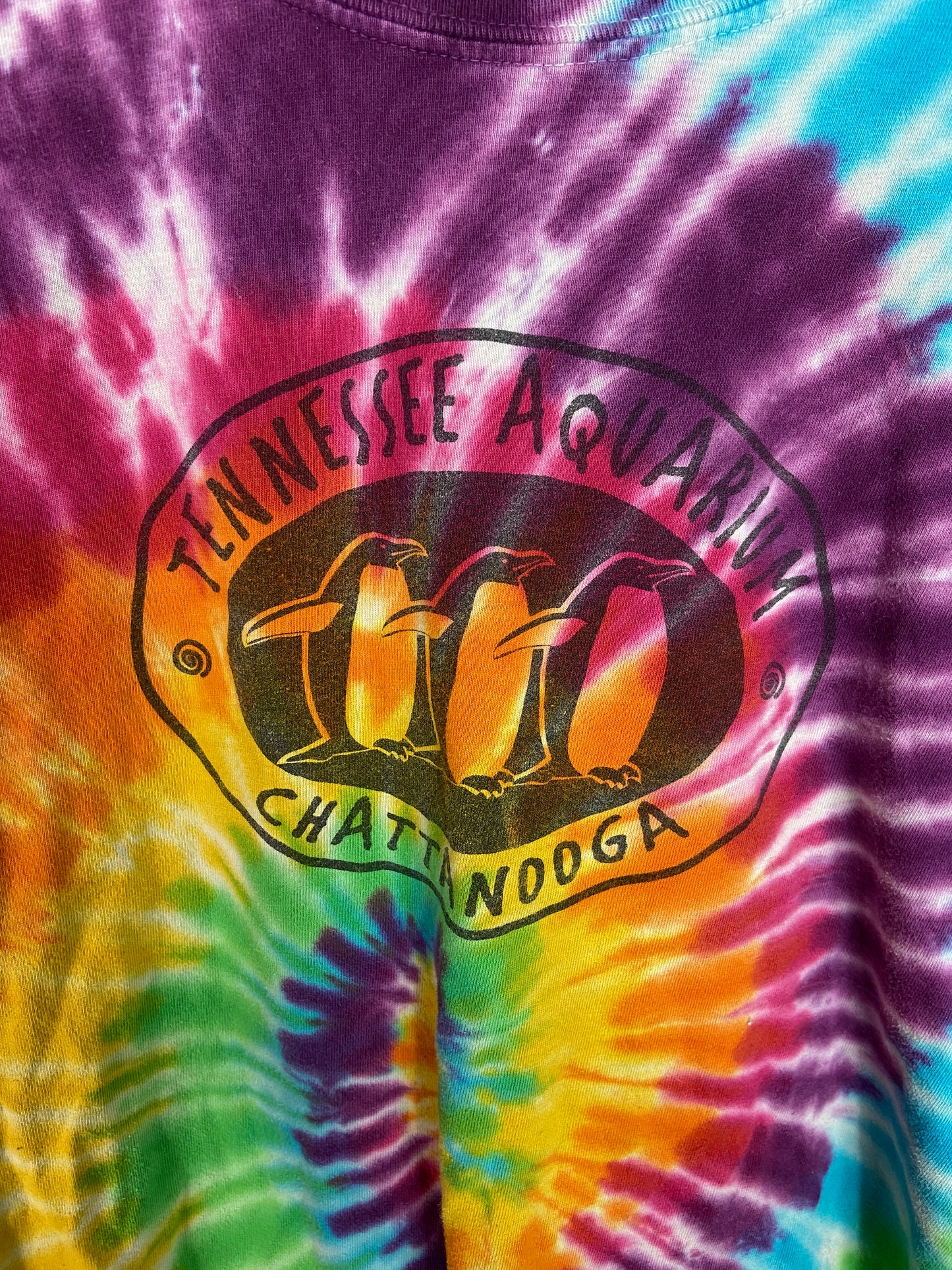 VTG Tennessee Aquarium Chattanooga Tie-Dye Tee Sz L