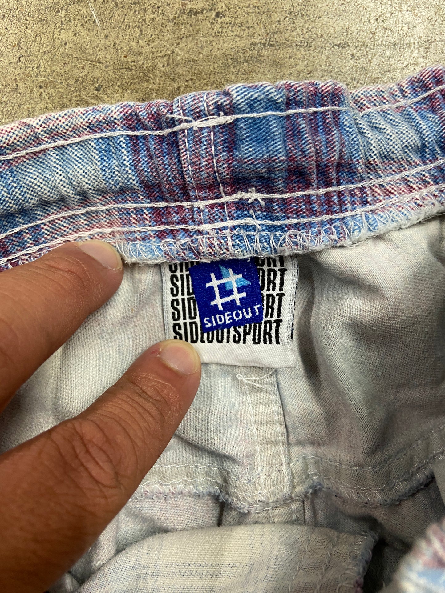 VTG Sideout Plaid Shorts Sz L/XL