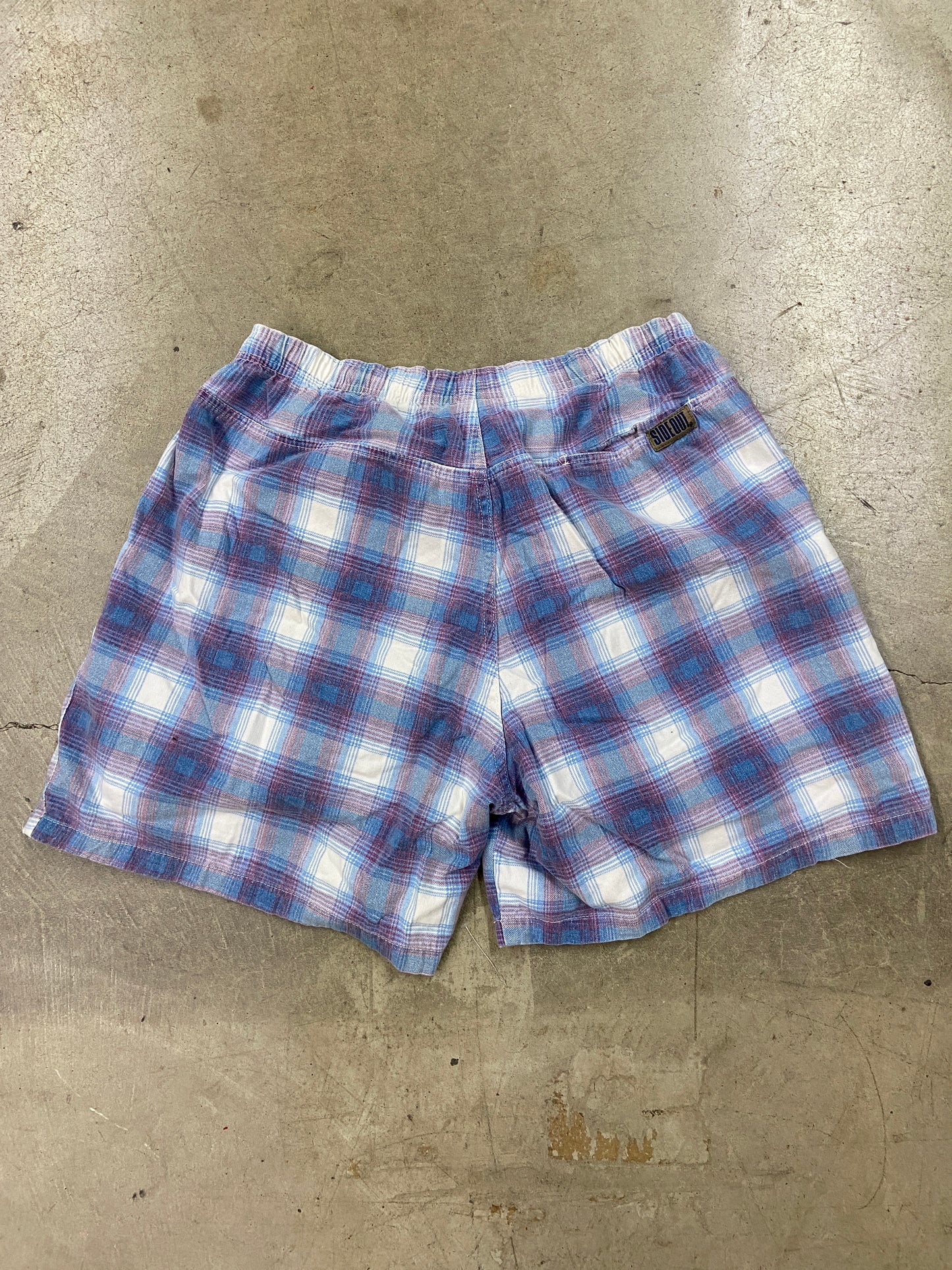 VTG Sideout Plaid Shorts Sz L/XL