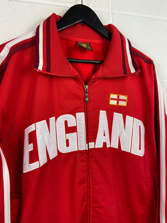 VTG England Futbol Zip Up Jacket Sz L/XL