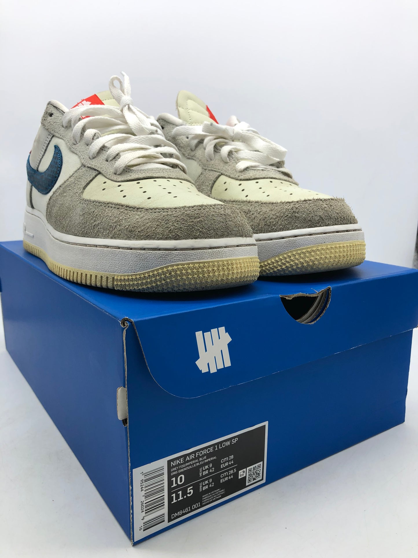 Preowned Nike Air Force 1 Low SP Undefeated 5 On It Dunk vs. AF1 Sz 10M/11.5W DM8461-001