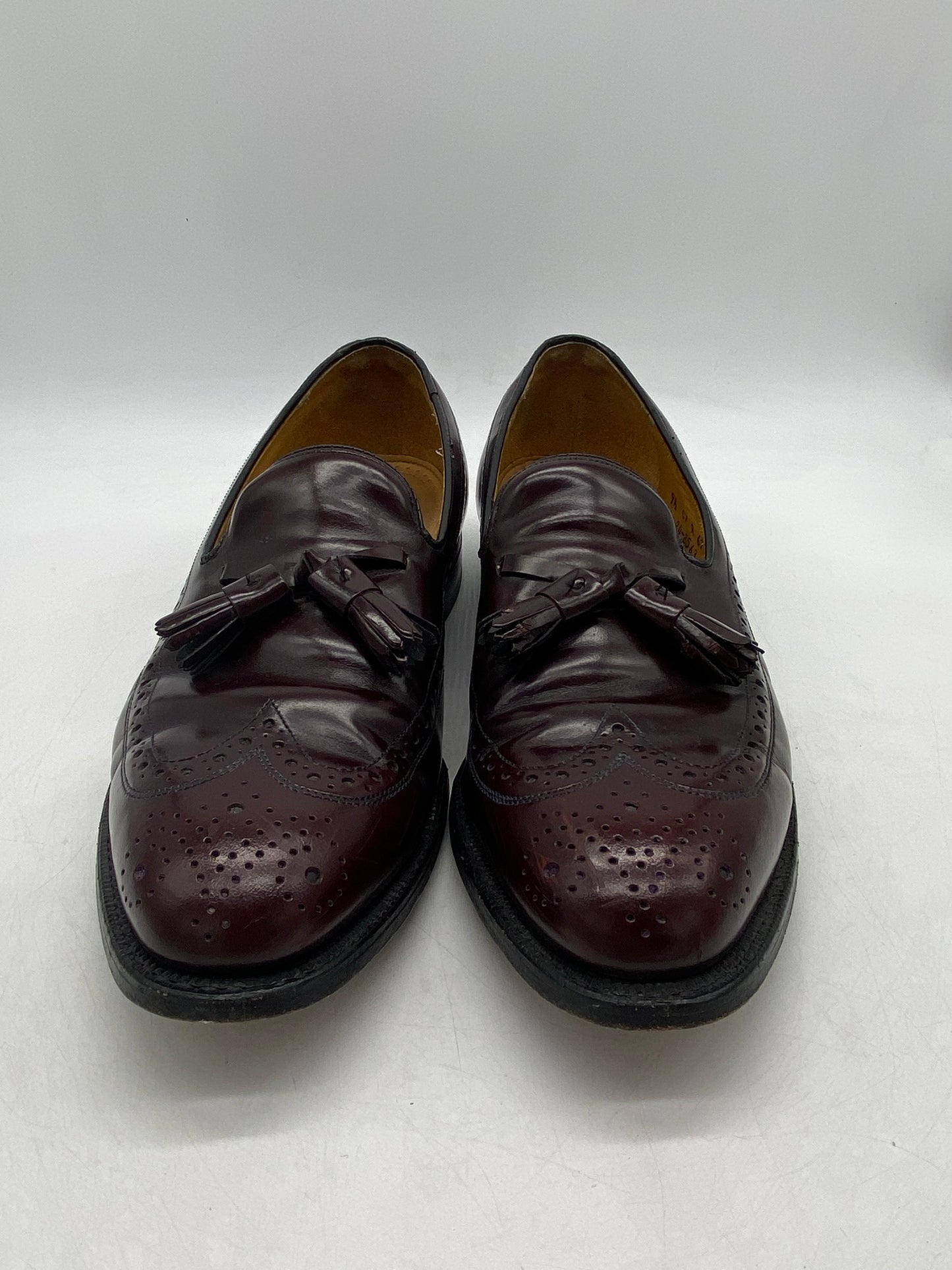 VTG Aristocrat Wingtip Bergundy Oxford Loafers Sz 9.5M/11W