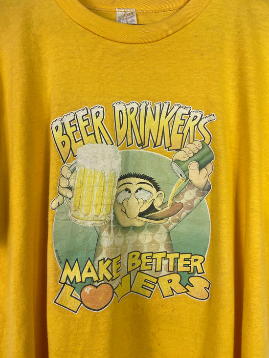 VTG Beer Drinkers Make Better Lovers 70's Tee Sz M/L