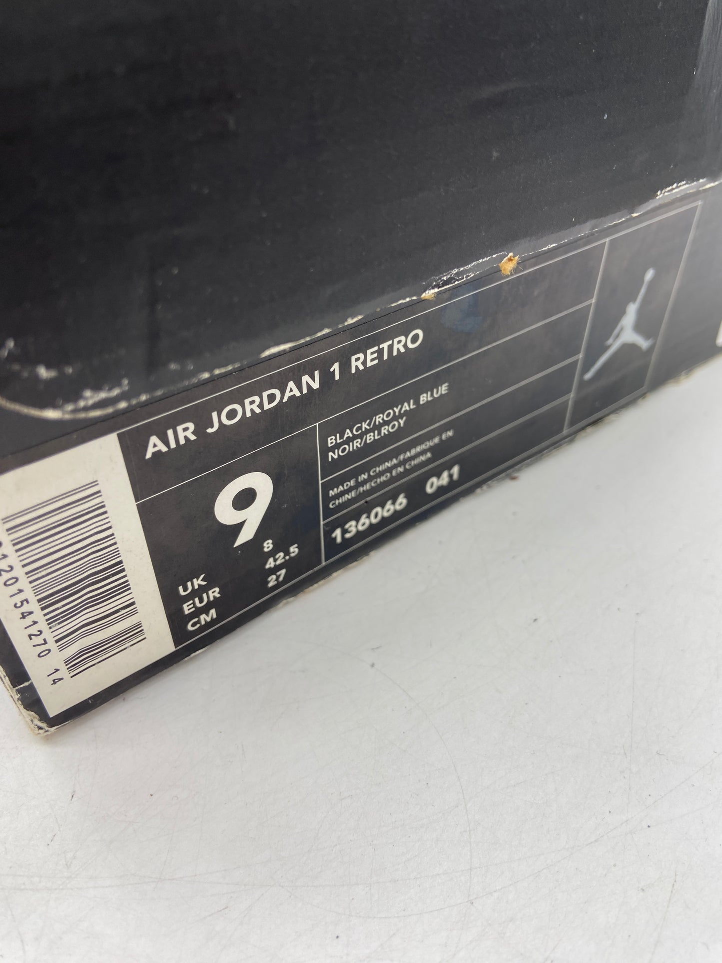 Preowned 2001 Air Jordan 1 "Royal" Sz 9M/10.5W 136066-041