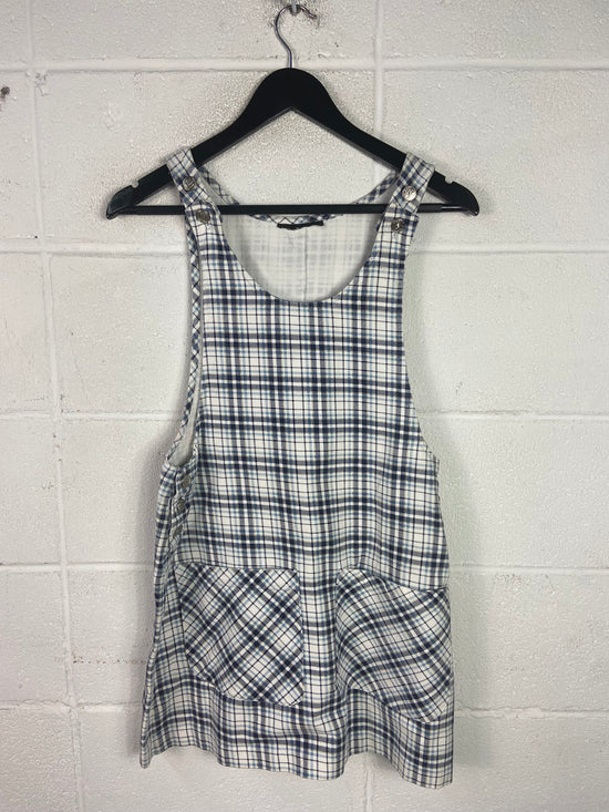 VTG Plaid Denim Mini Dress Sz S/M