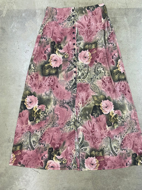 VTG Pink Y2k Maxi Skirt Sz 30