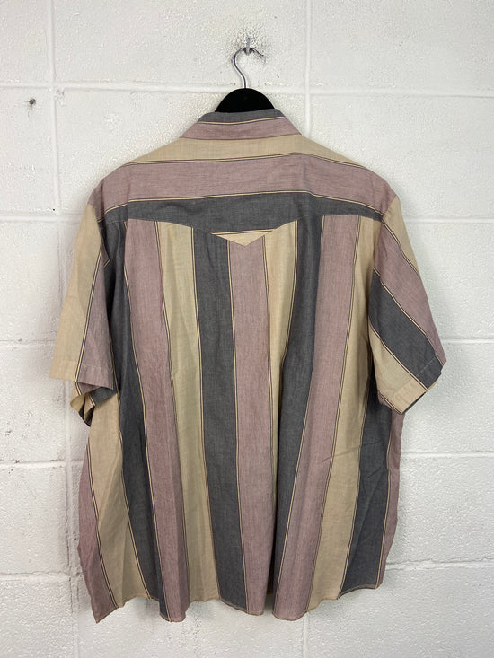 VTG Wrangler Western Brown Shirt Sz 2XL