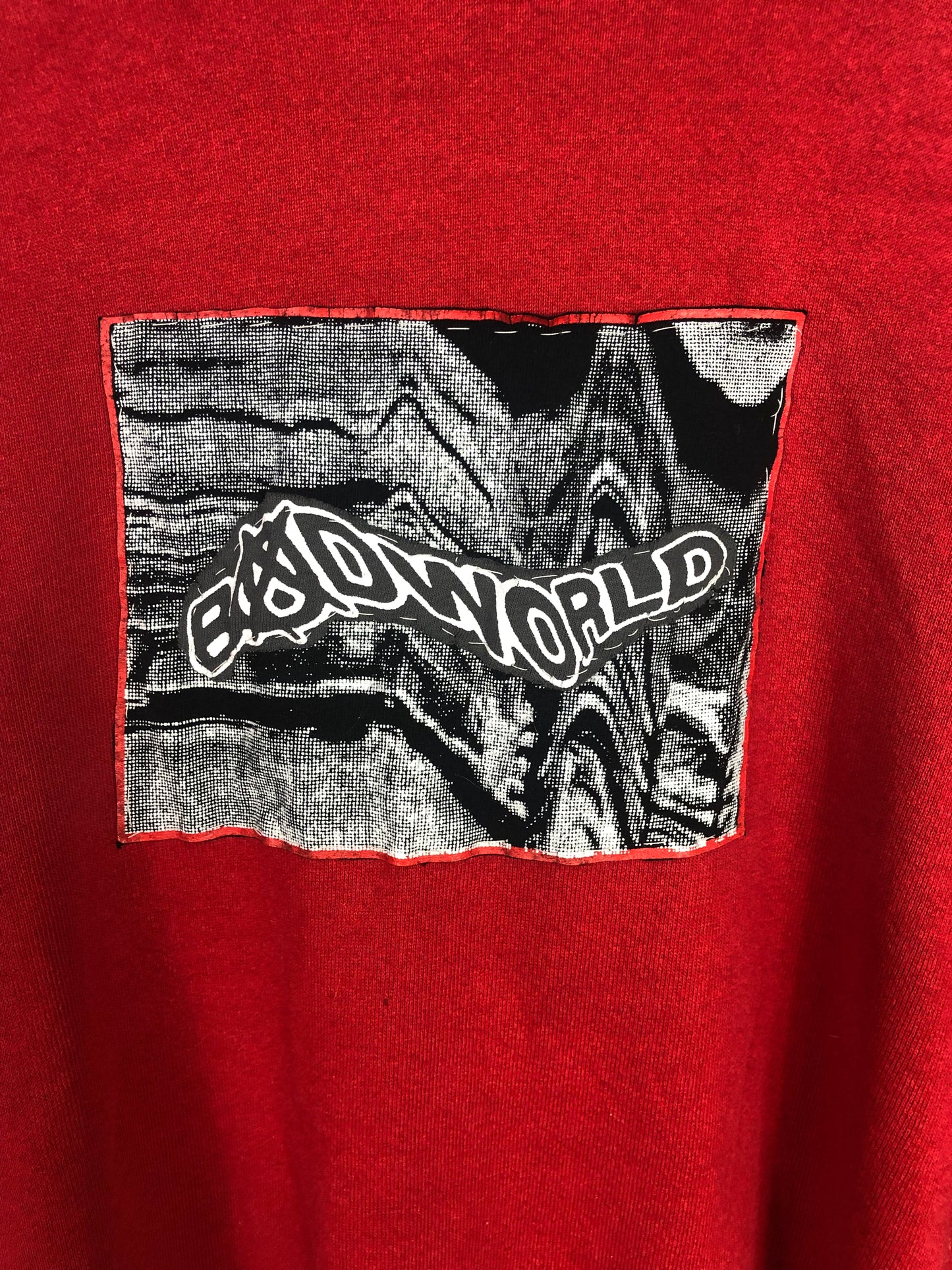 VTG Reworked Bandworldanarchy Red Crewneck Sz XL