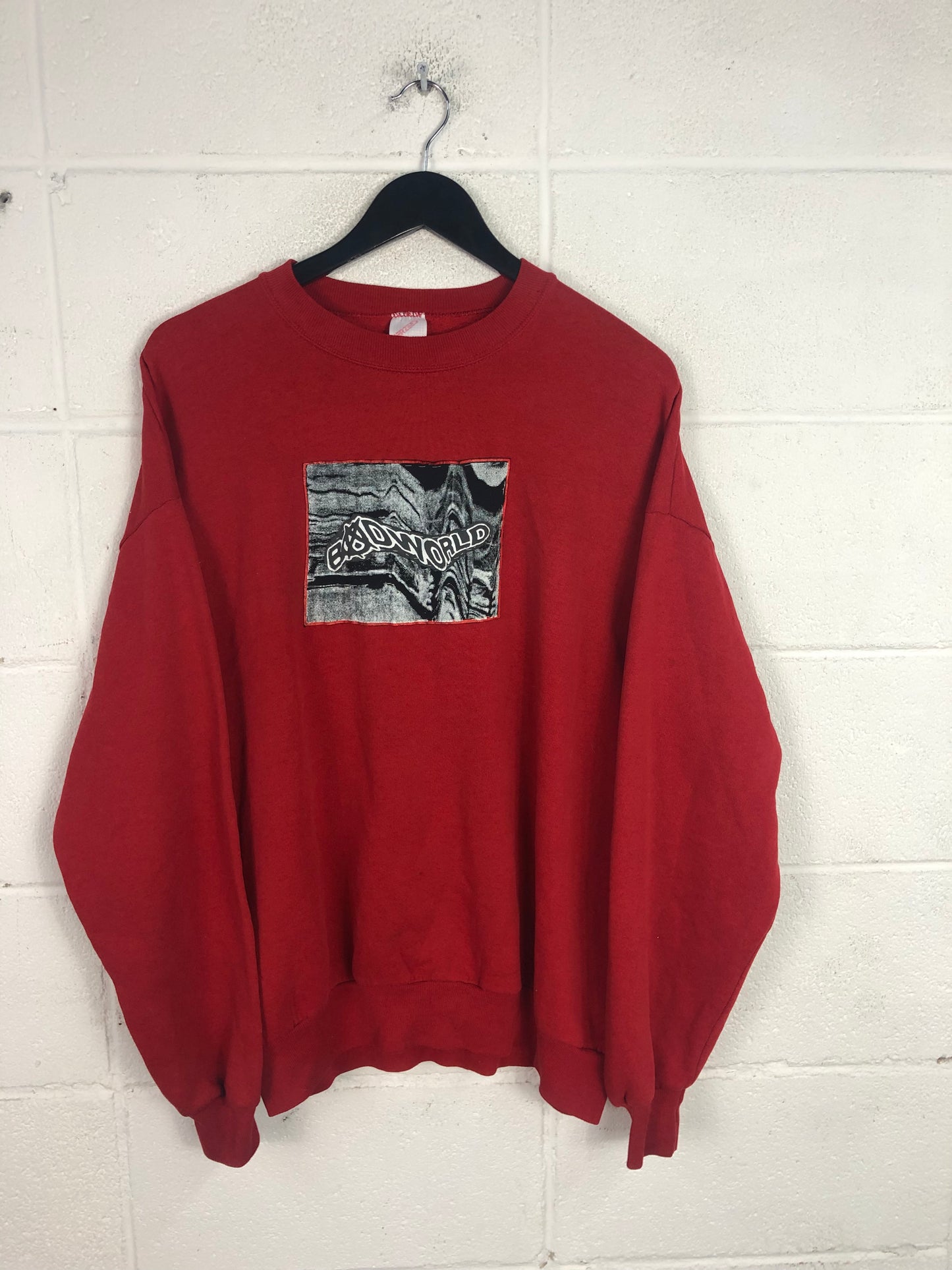 VTG Reworked Bandworldanarchy Red Crewneck Sz XL