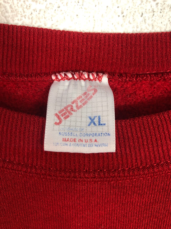 VTG Reworked Bandworldanarchy Red Crewneck Sz XL