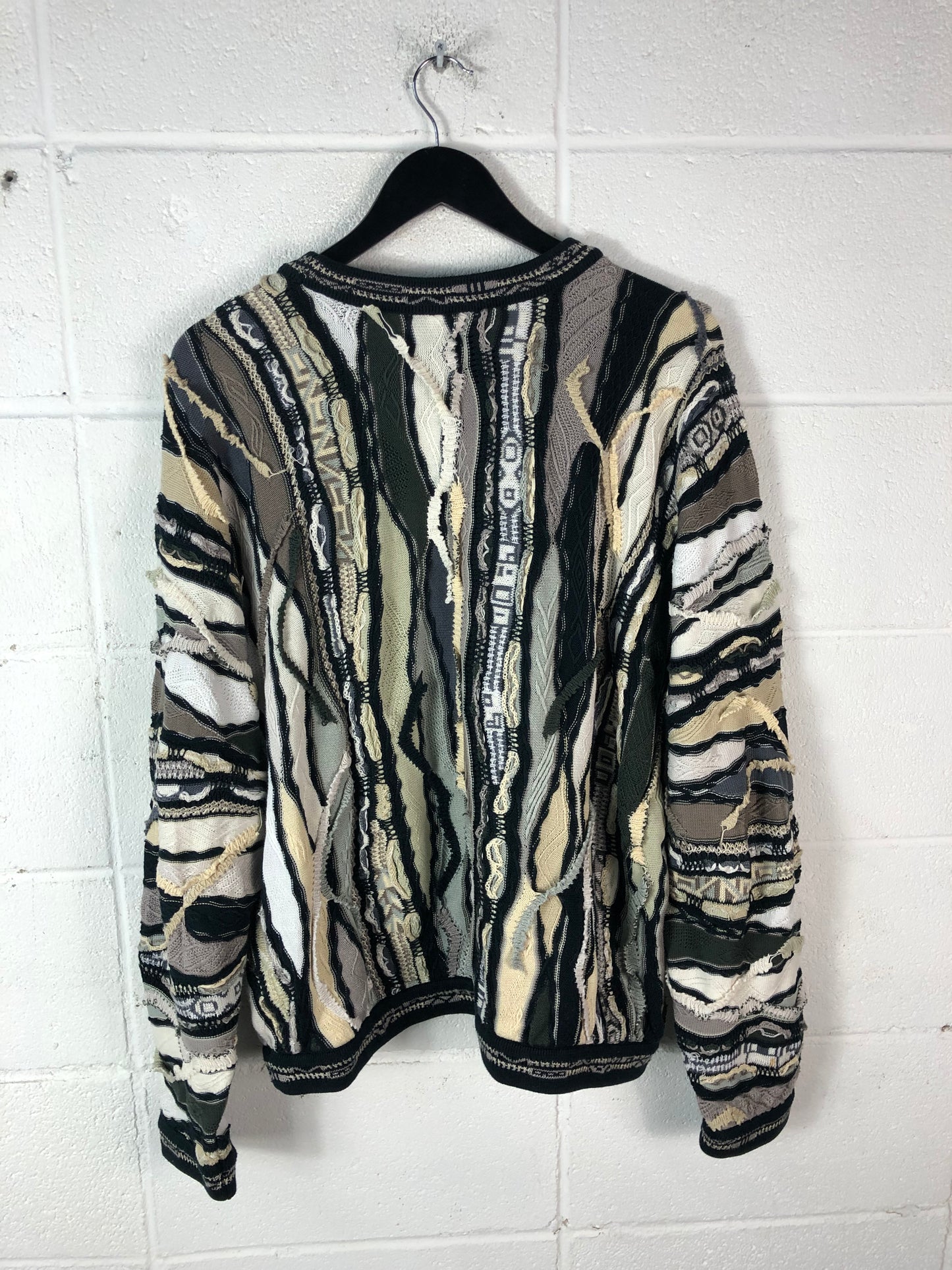 VTG Coogi Tan/Black Sweater Sz XL