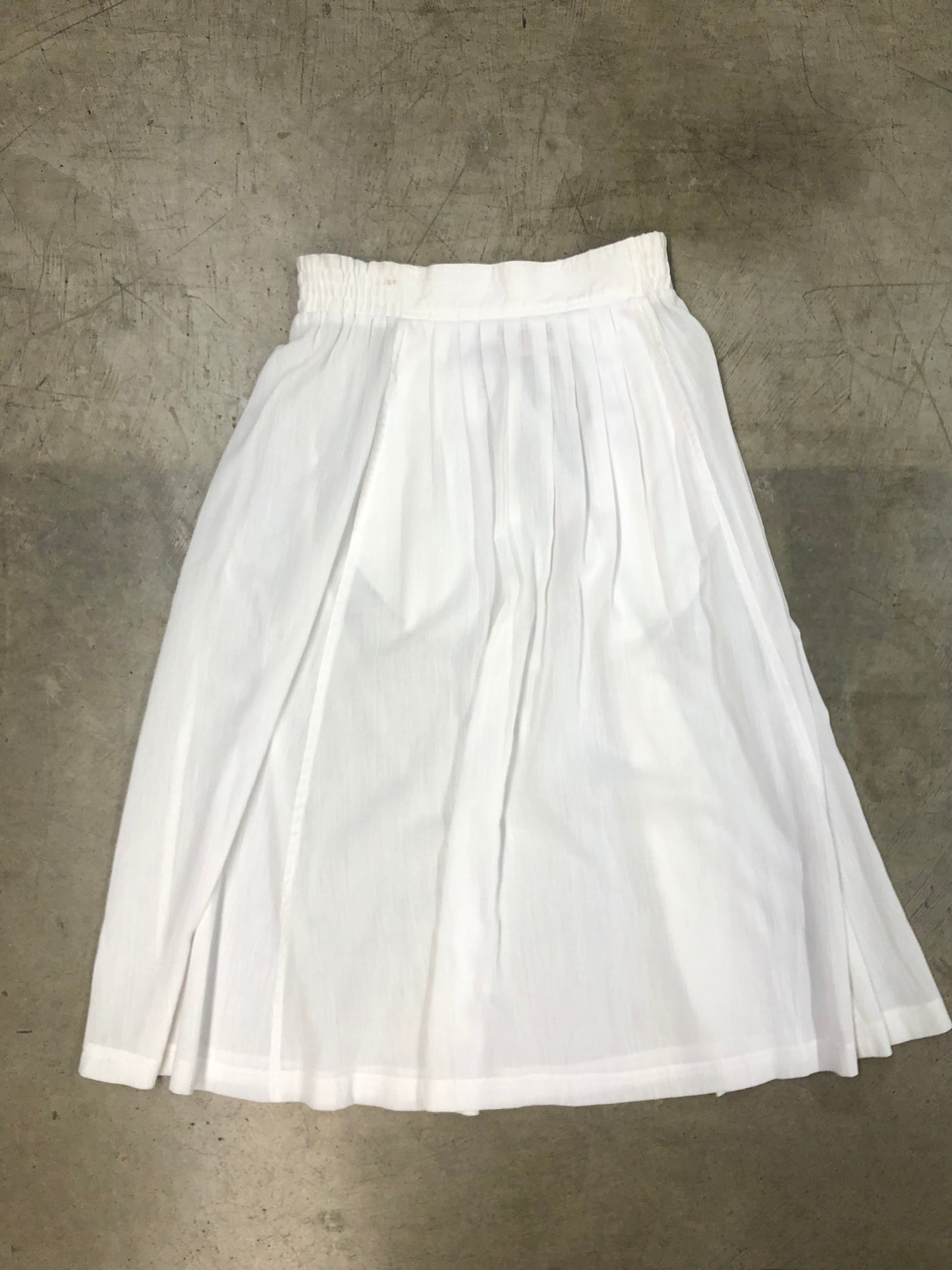 VTG Wmns Cotton White Skirt Sz Wmns 10