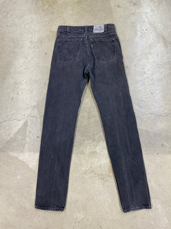 VTG Levis Straight Silvertab Black Denim Jeans Sz 32x34