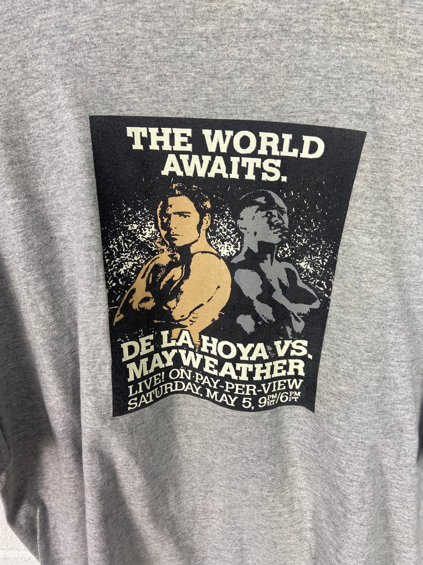 Y2K De La Hoya Vs Mayweather Boxing Tee Sz XL