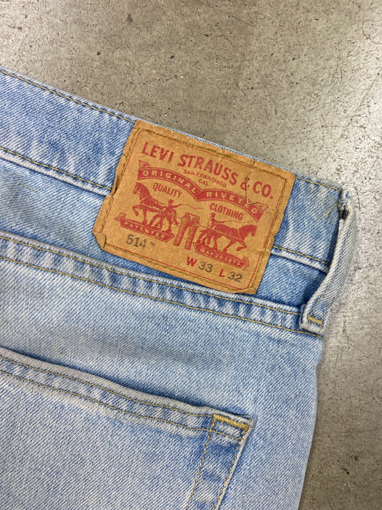 VTG Levi’s 514 Light Wash Denim Pants Sz 36x32