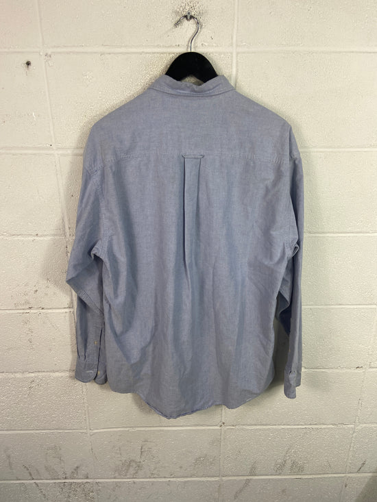 VTG Wylie Coyote Embroidered Pocket L/S Button Up Shirt Sz L