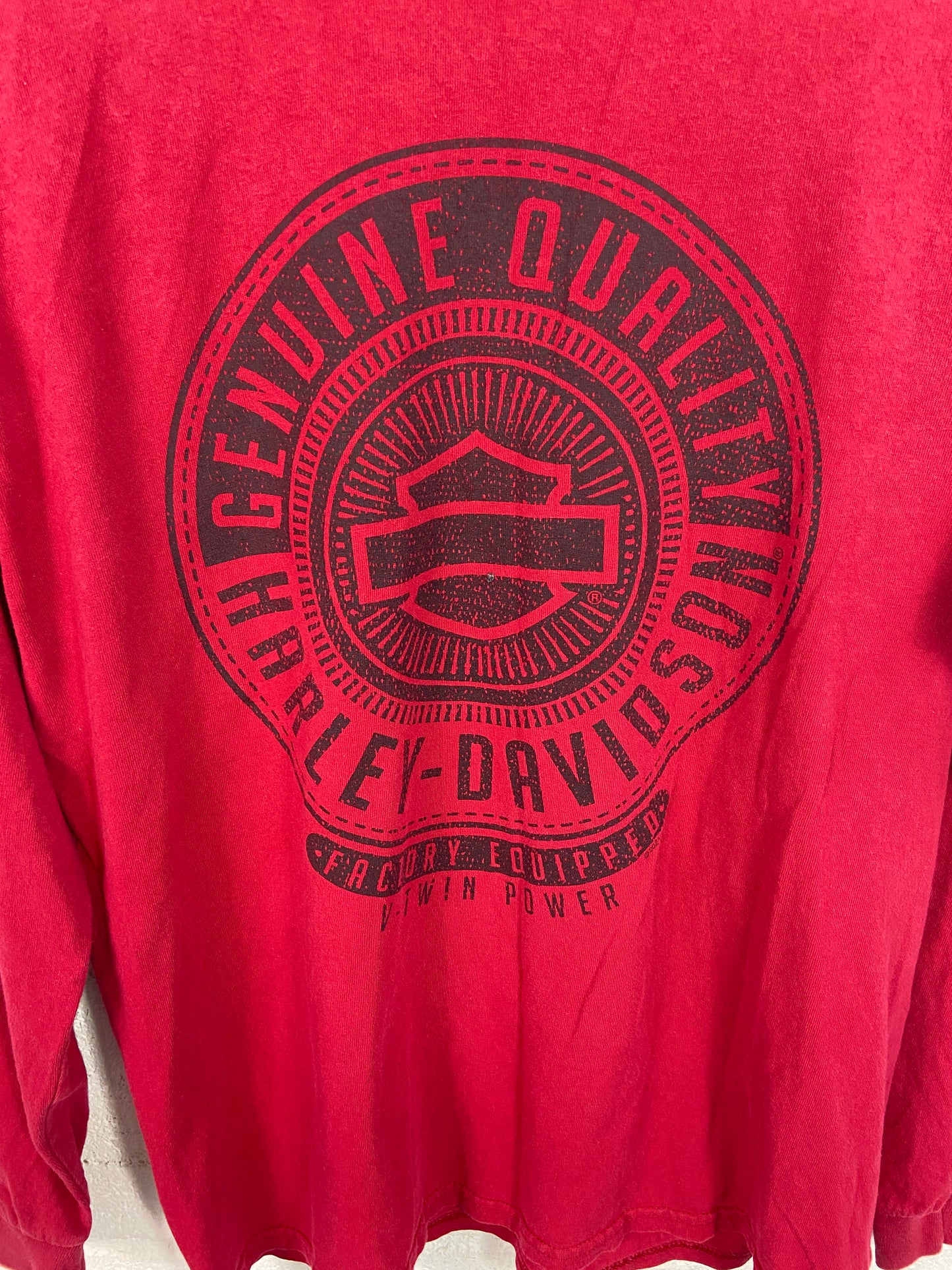Harley Davidson Bumpus Red L/S Tee Sz M