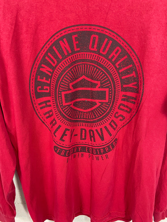 Harley Davidson Bumpus Red L/S Tee Sz M