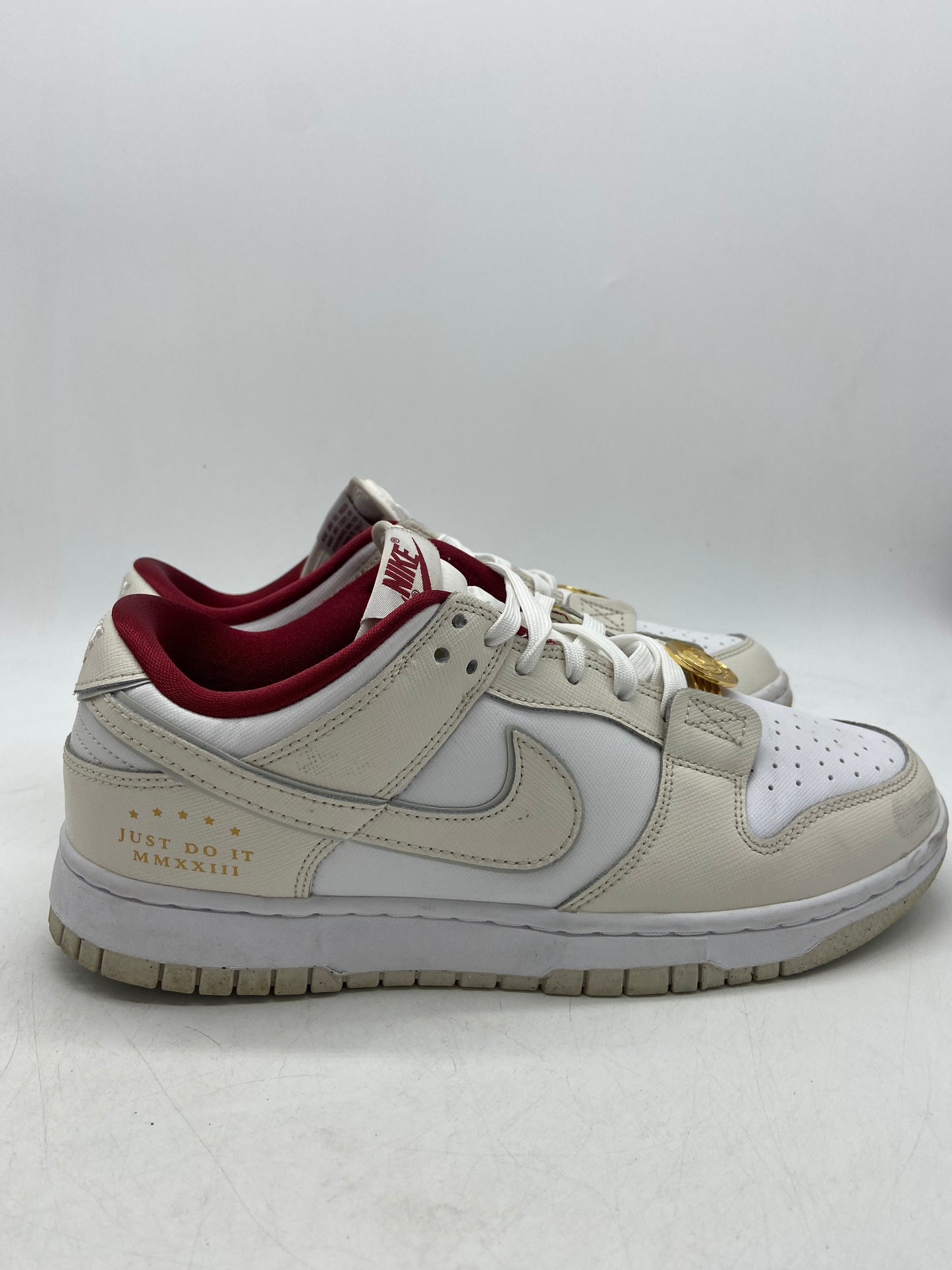 Preowned Nike Dunk Low SE Just Do It White Phantom Sz 9W/7.5M  DV1160-100