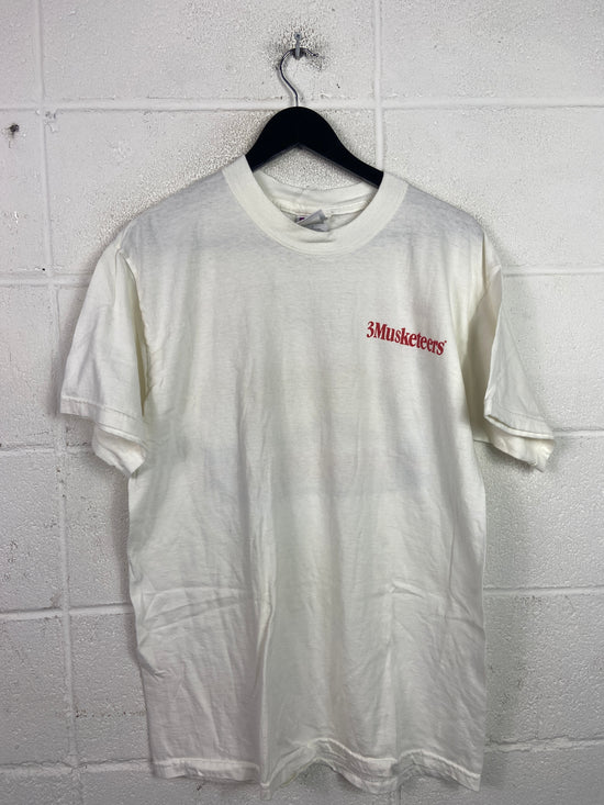 VTG Three Musketeers Candy Tee Sz L