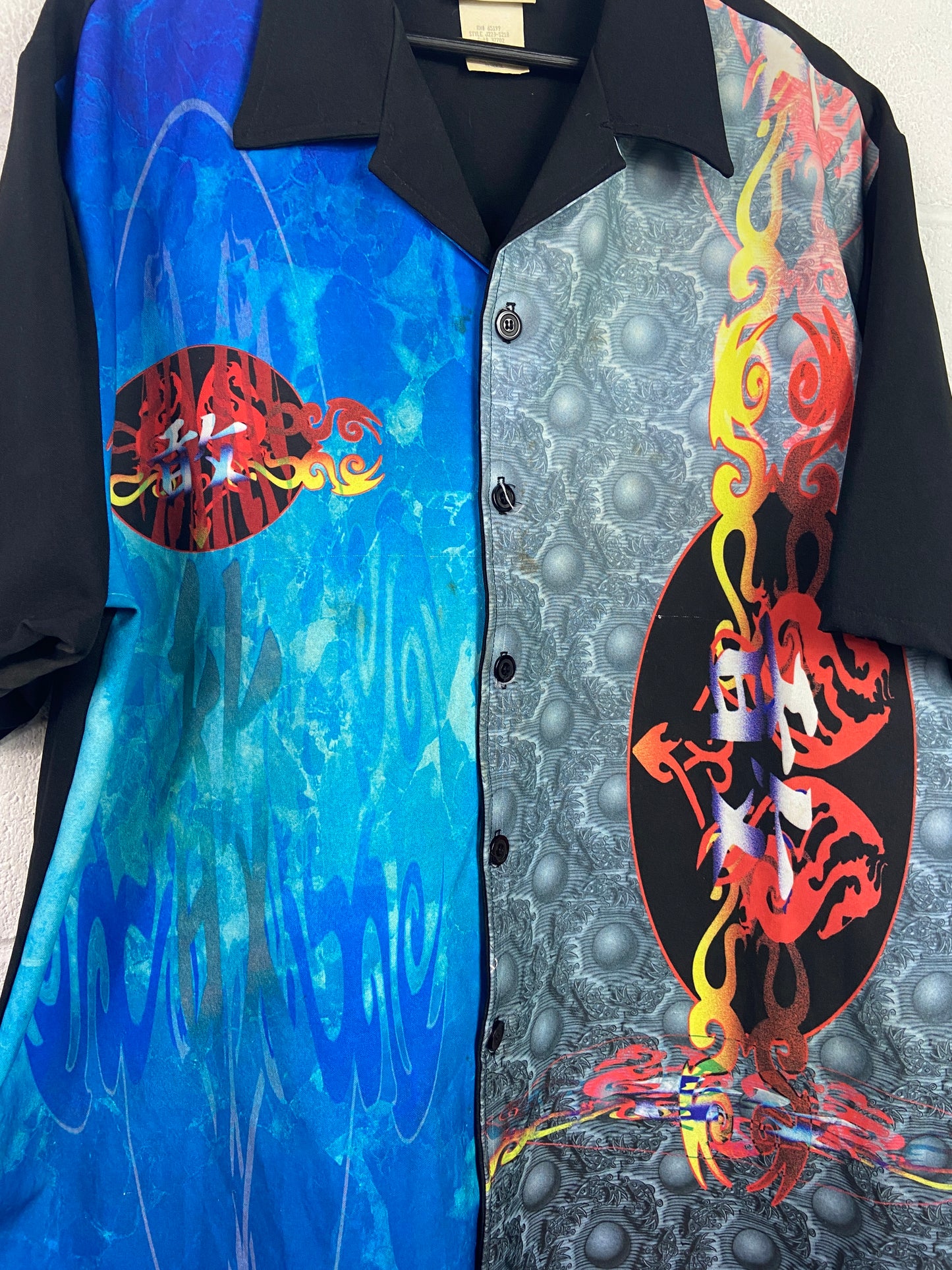 VTG WD Sportswear Graphic Button Up Sz XL