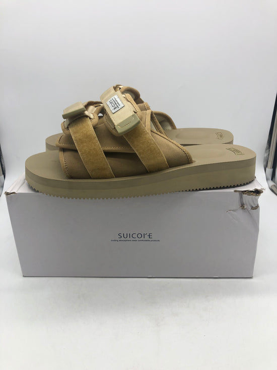 Preowned Suicoke Beige Moto Sandals Sz 12