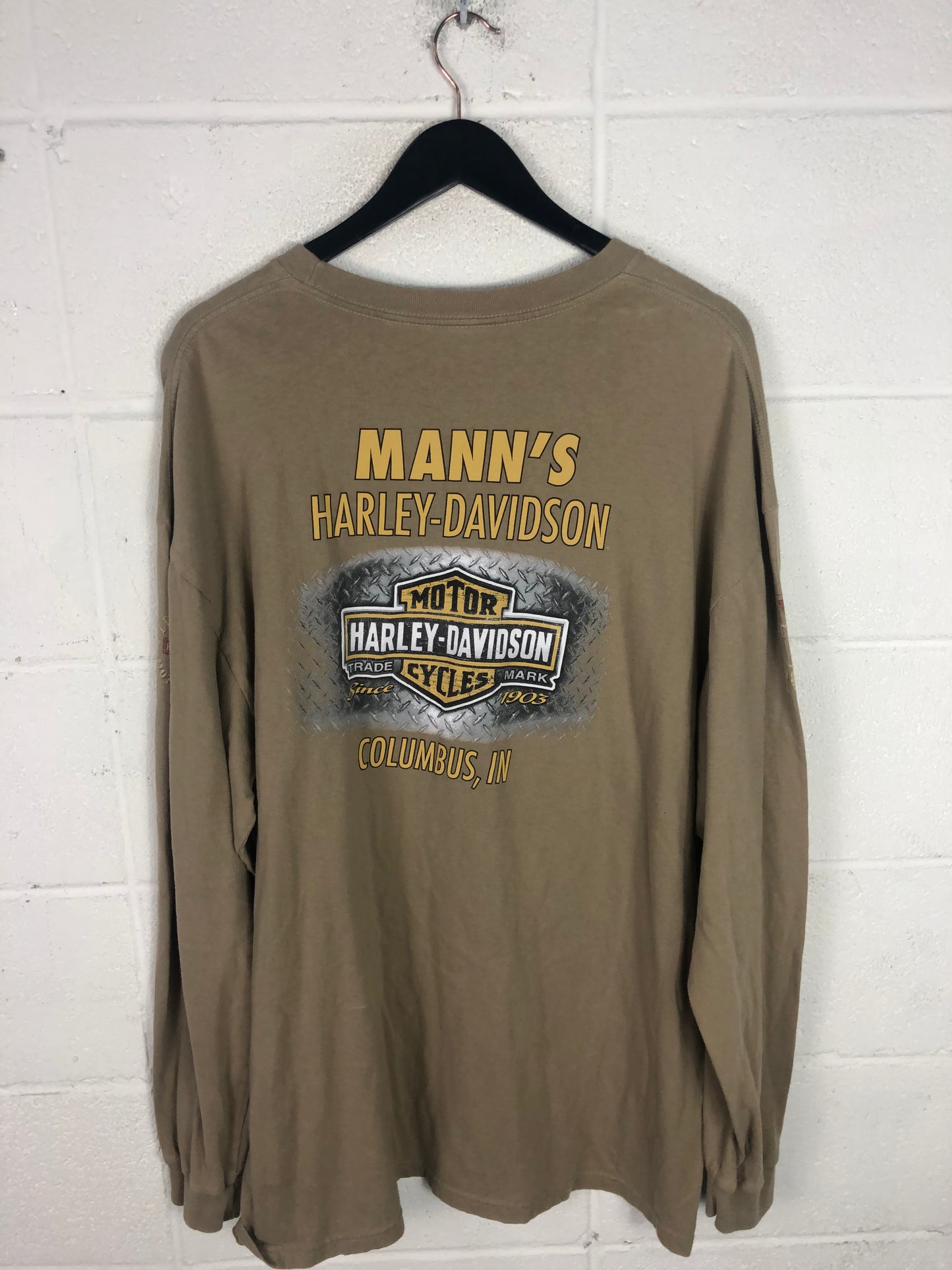 VTG Harley Davidson Mann's Columbus In LS Shirt Sz XL