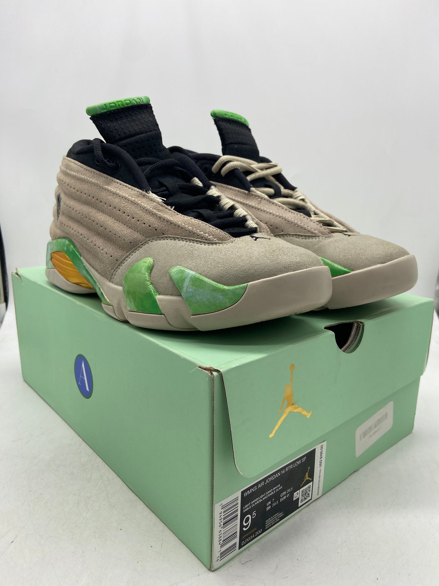Preowned Air Jordan 14 RTR Low SP "Aleali May Fortune" DJ1034-200