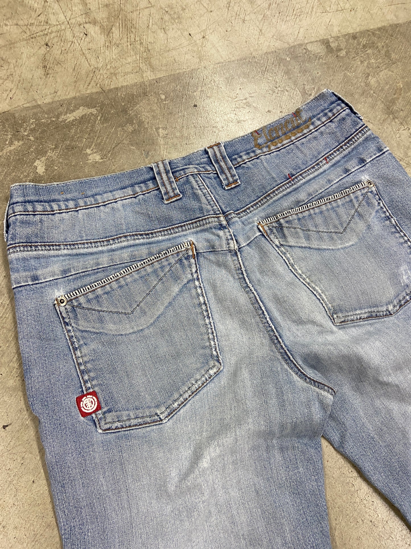 VTG Element Denim Ripped Jeans Sz 36x32