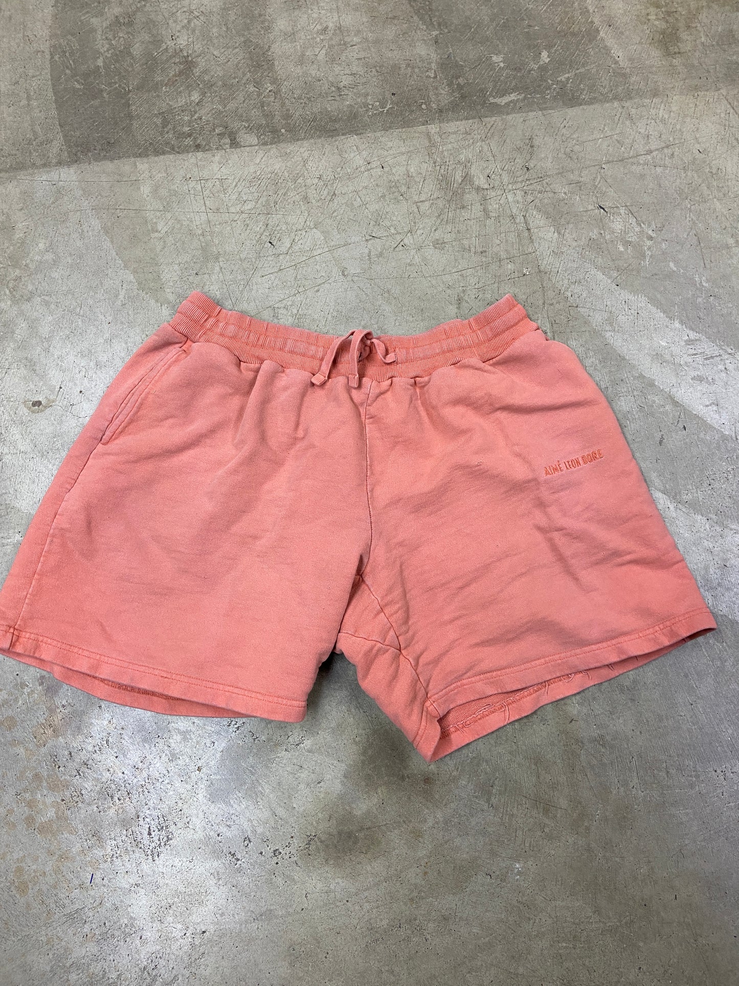 Aimé Leon Dore Salmon Sweat Shorts Sz XXL