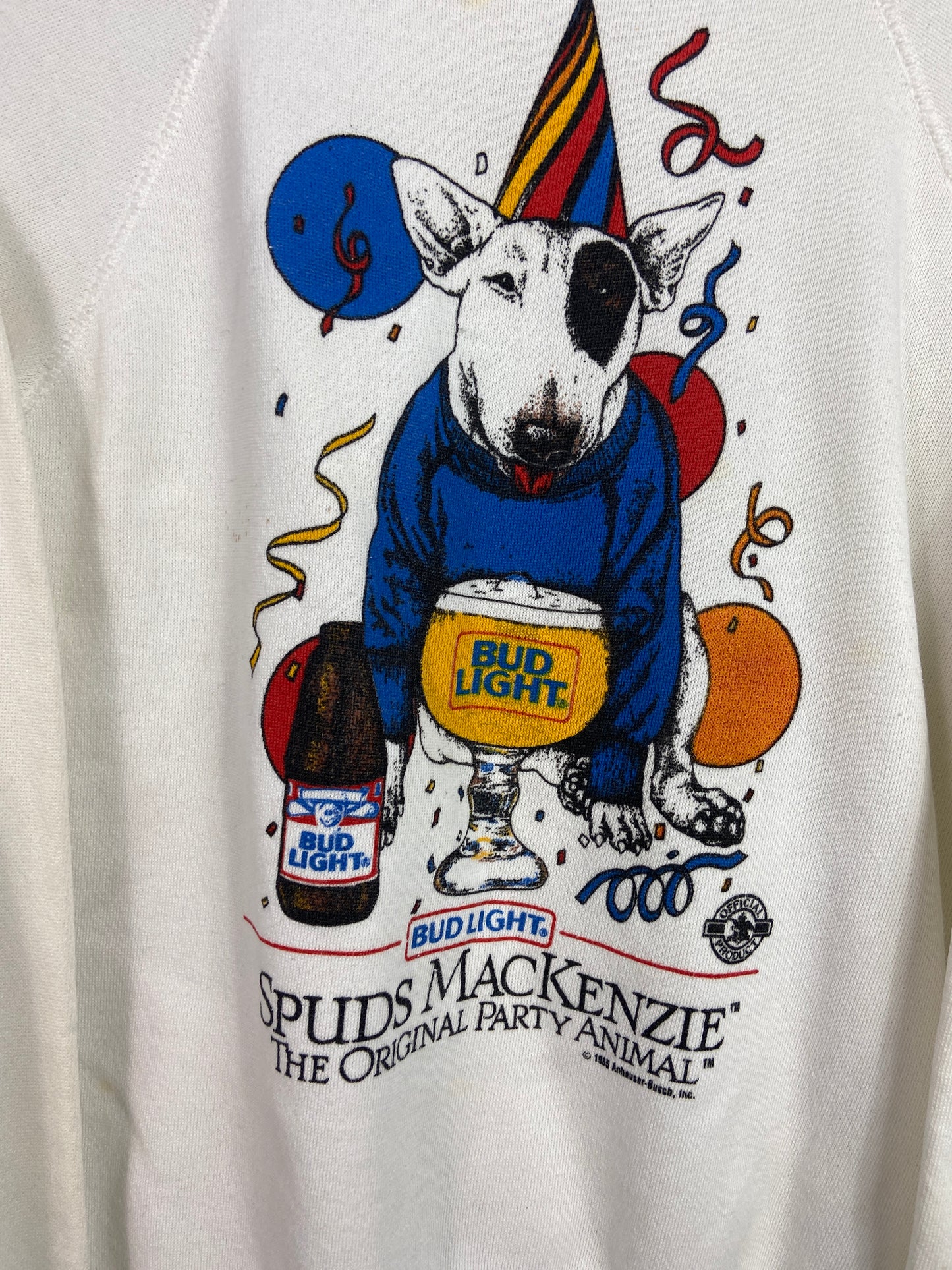 VTG Bud Light Spuds Mackenzie Sweater Sz XS
