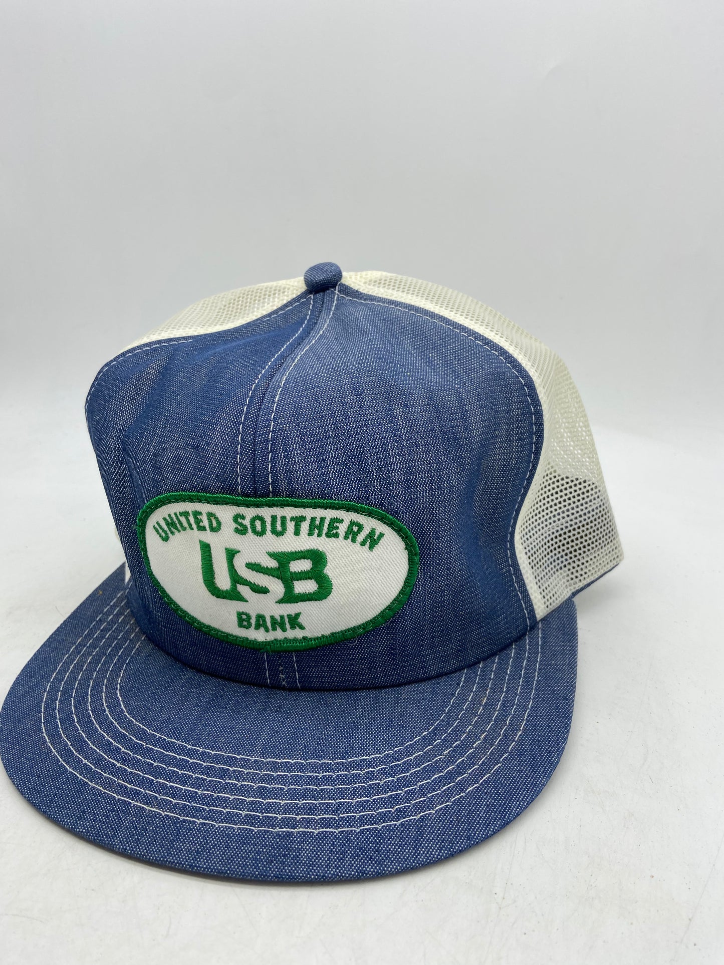 VTG United Southern Bank K Products Denim Trucker Hat