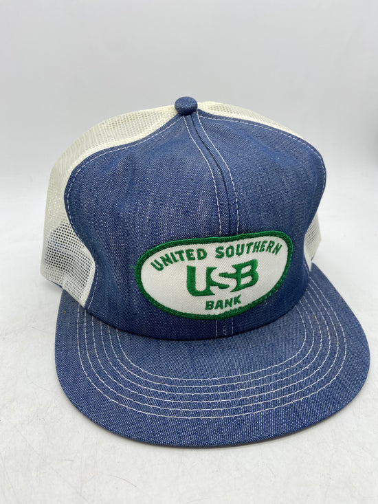 VTG United Southern Bank K Products Denim Trucker Hat