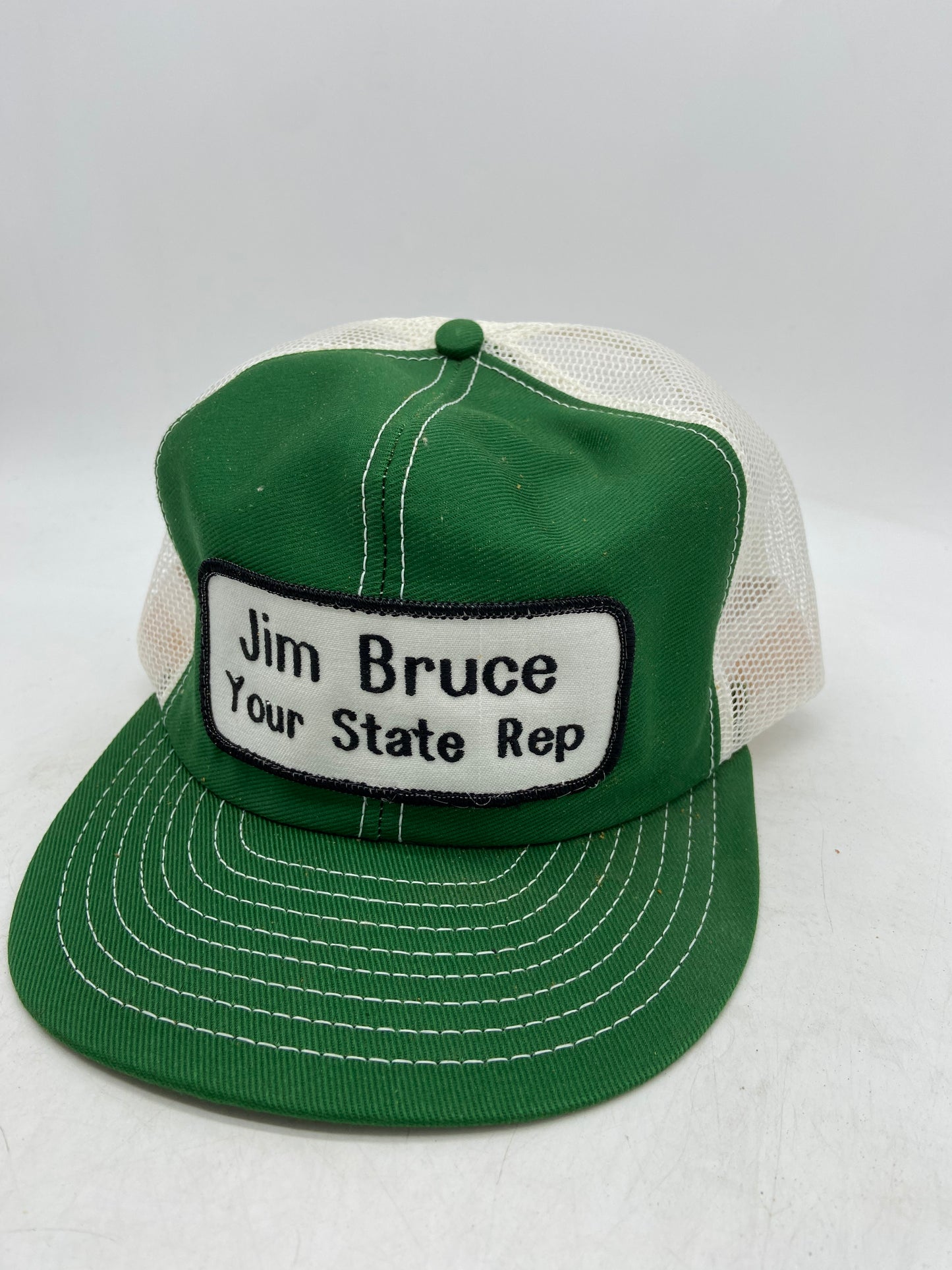 VTG Jim Bruce Your State Rep Green/White Trucker Hat