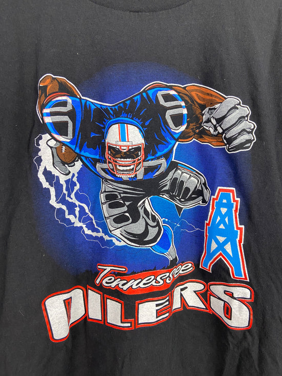 VTG Tennessee Oilers Lightning Logo 7 Tee Sz L