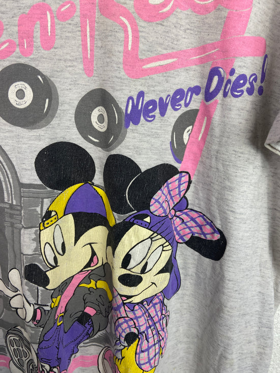 VTG Mickey Mouse "Rock n Roll Never Dies" Tee Sz XL